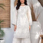 Elegant Embroidered White 3-Piece Suit